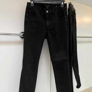 Ann Taylor black mid ride skinny jeans
